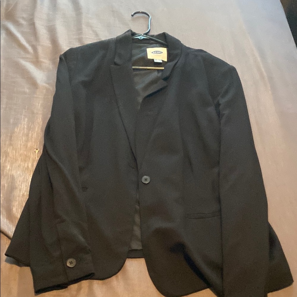 Black Sport Coat with Notch Lapels